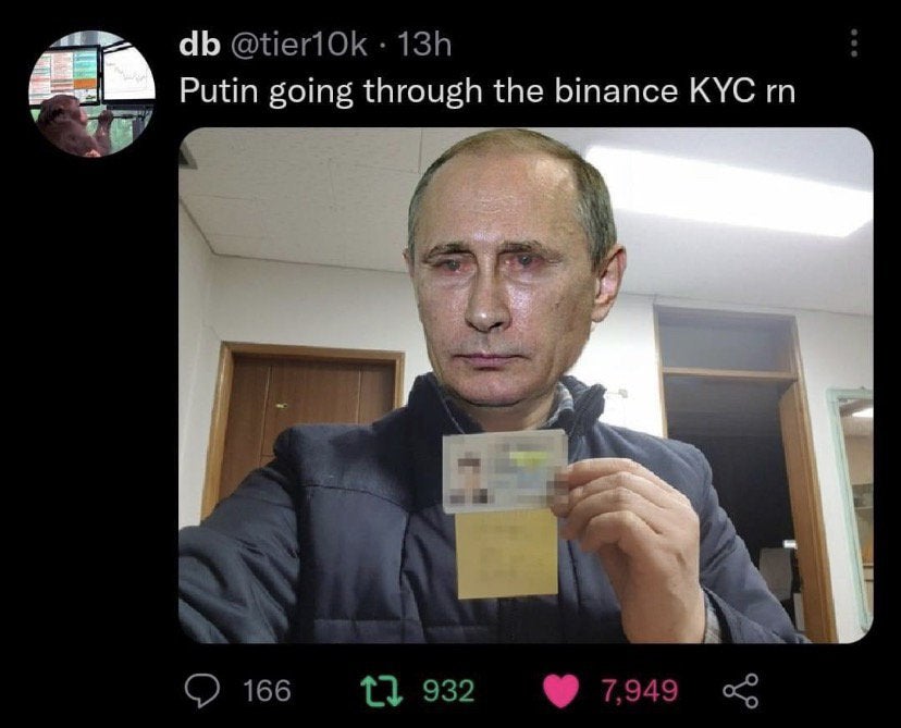 Putin meme: Just want ma mone. March 2022