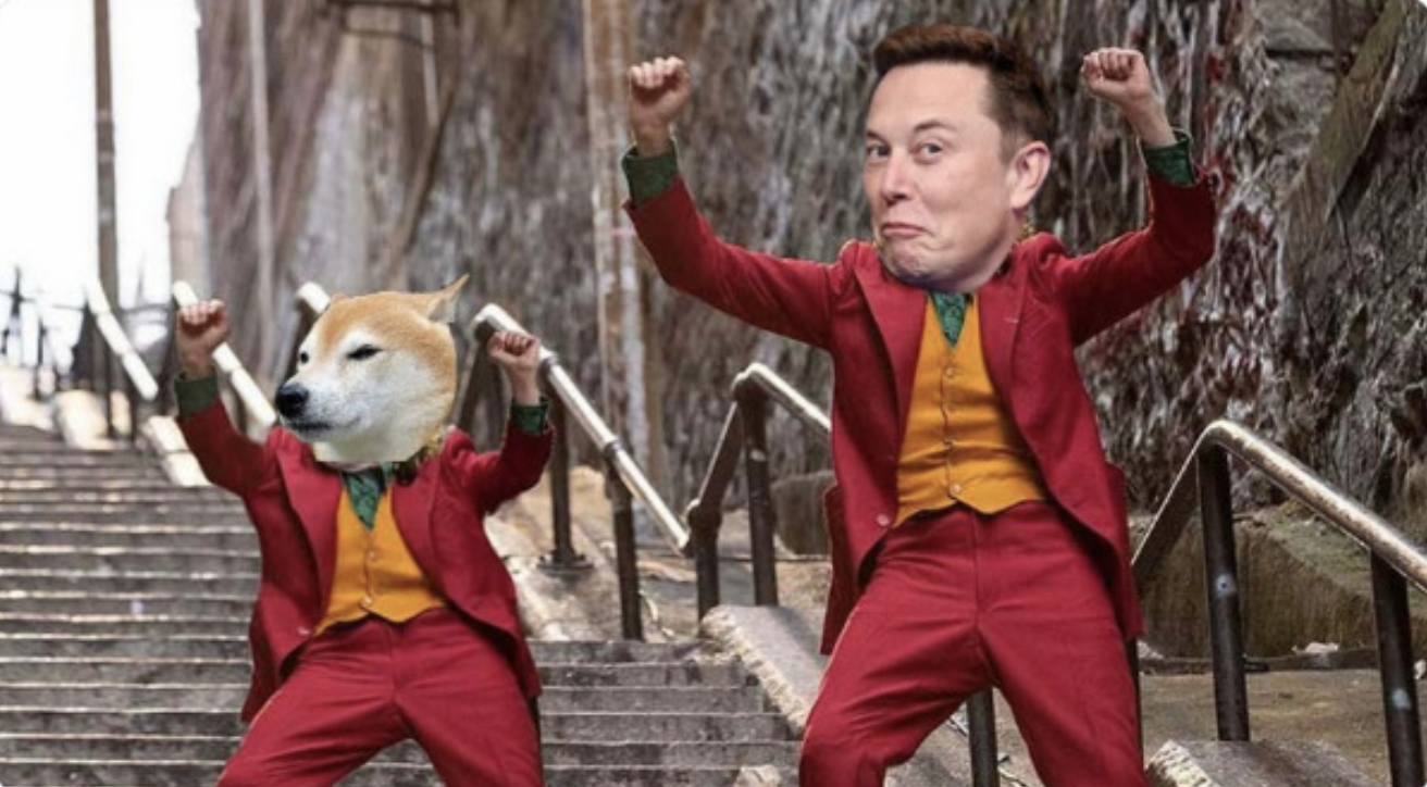 Musk and doge dancing in Kyiv, April 1st 2022