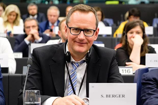 Stefan Berger, the MEP that Championed MiCA, picture from 2019.