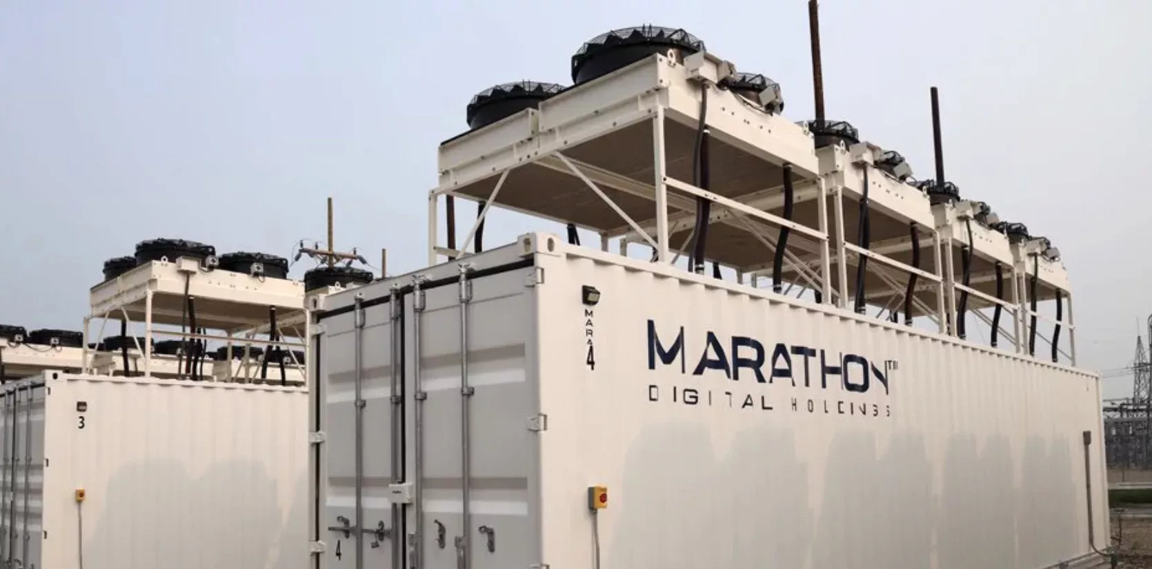 Marathon container bitcoin mining, June 2023