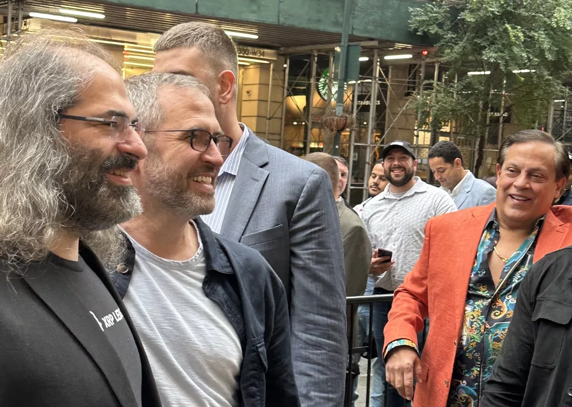 Brad Garlinghouse, Ripple's CEO, next to David Schwartz, Ripple's CTO, Nov 2023