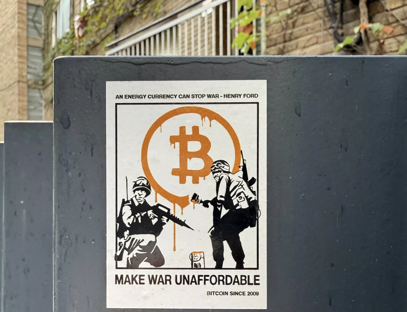 Bitcoin street poster, Oct 2024