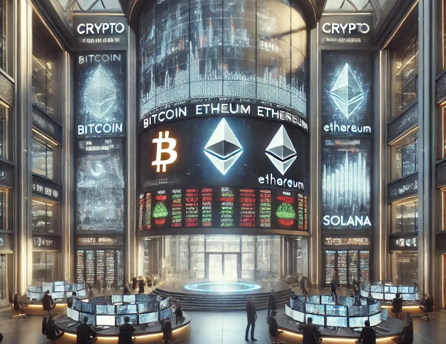 The Crypto Stock Market, abstract, Feb 2025