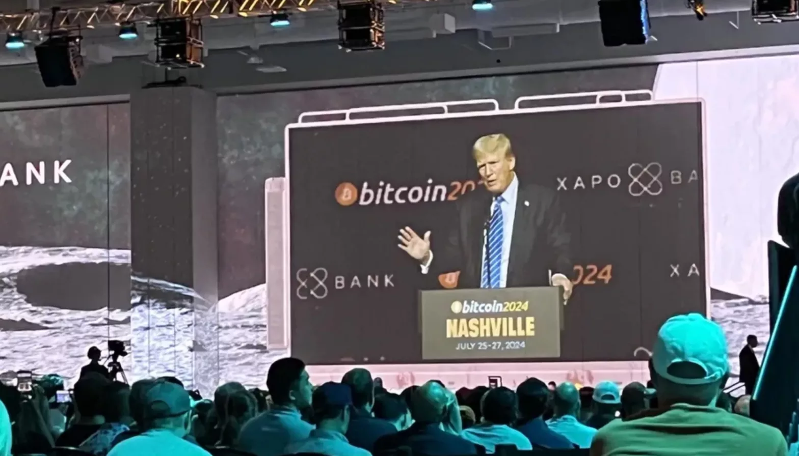 Trump at the Bitcoin Conference in July 2024